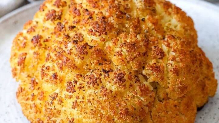 Roasted Whole Cauliflower with Sage Butter